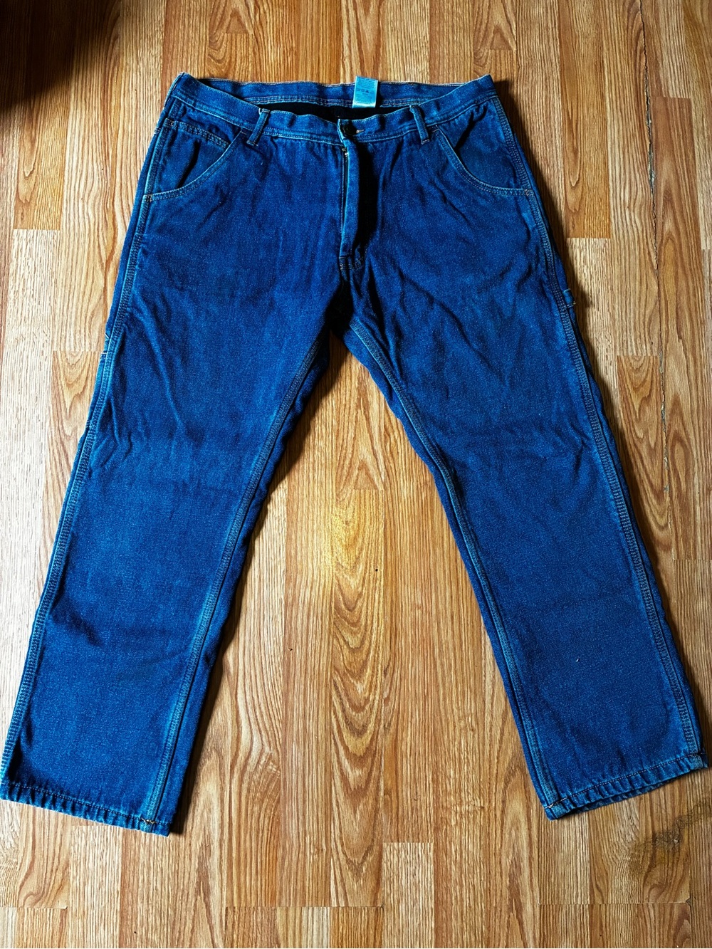 Relaxed Fit Men's Denim Jeans in Deep Blue